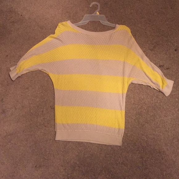 Yellow and grey Express top