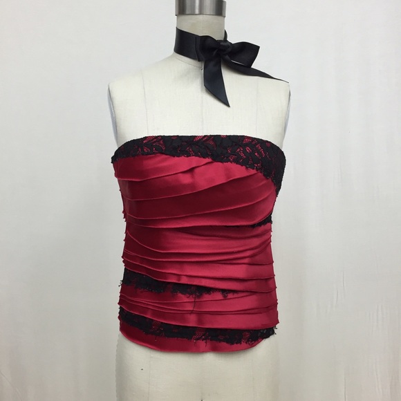 Bebe Red Corset Top