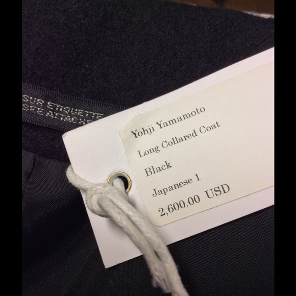 Yohji Yamamoto size 1 double collar long coat NWT - Picture 3 of 4