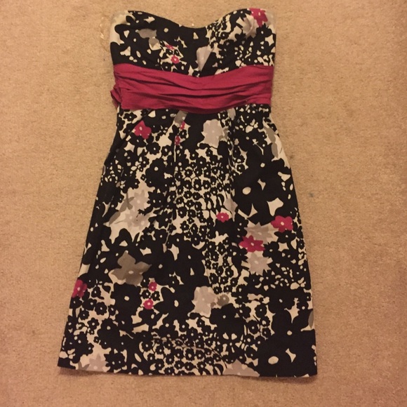 Black and Magenta Cocktail Dress
