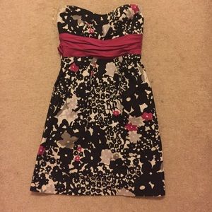 Black and Magenta Cocktail Dress