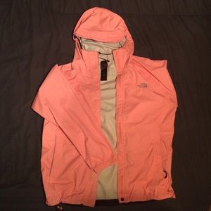 North Face coral rain jacket