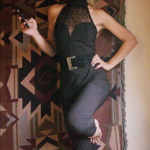 Nasty Gal sweetheart halter jumpsuit