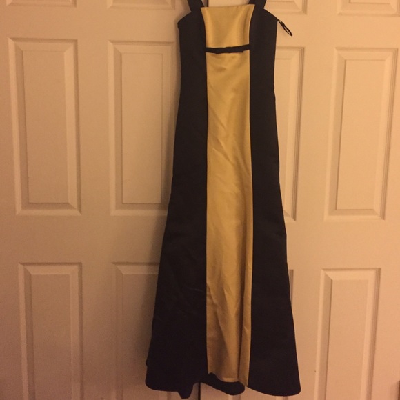 Black and Gold Prom Dress