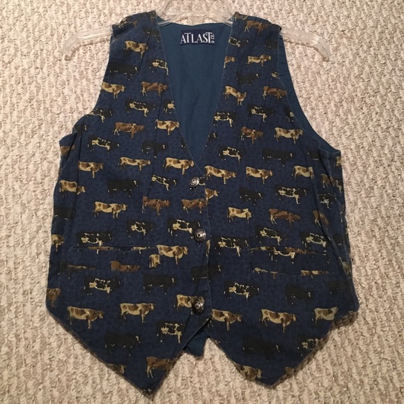 Vintage cow vest- super original
