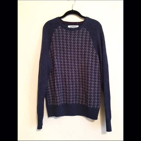 NWOT Mens Urban Pipeline Houndstooth Sweater - Picture 2 of 3