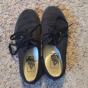 Black Vans. Worn once or twice. Great condition.