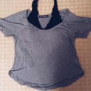 LAST DAY Brandy Melville grey crop top