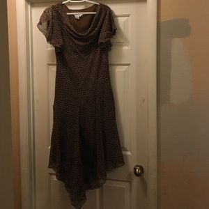 Brown polka dot dress