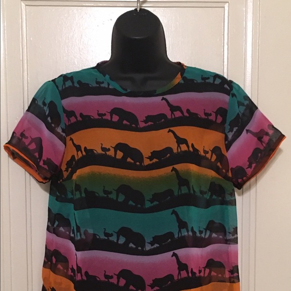 ASOS Sheer T-Shirt with Safari Print