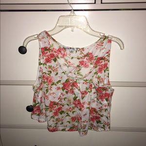 Floral cropped tank