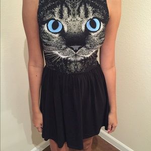 Topshop Cat Face Skater Dress