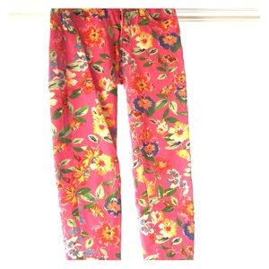 Kate Spade floral ankle cropped jeans