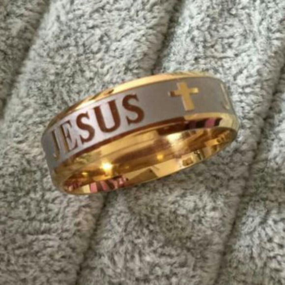 Silver Plated Jesus Ring - Picture 5 of 5