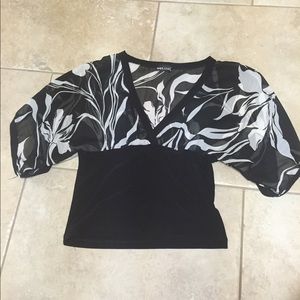 Black and floral shirt