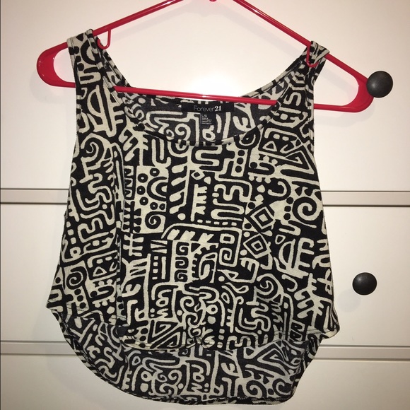 Black and hire cropped tank - Picture 1 of 1