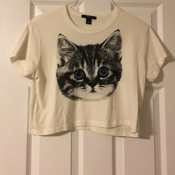 Forever 21 Tops - Kitten Crop Top