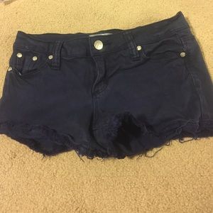 blue jean shorts