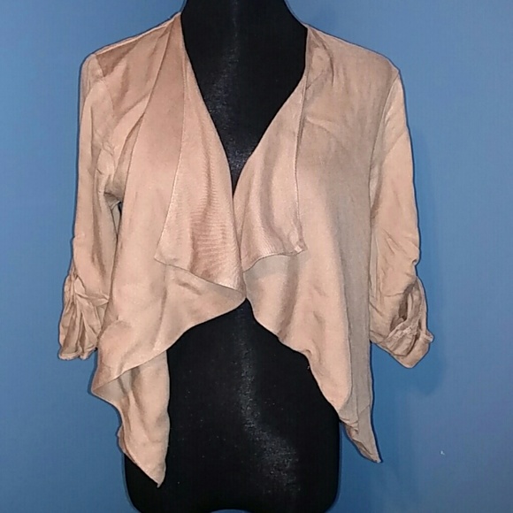 Tan Crochet Back Blazer - Picture 2 of 4