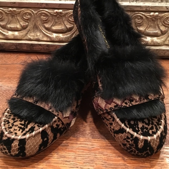 House of Harlow Animal Macey Fur Lined Moccasins - Picture 2 of 4