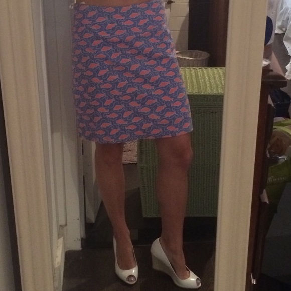 Vineyard Vines Pink and Blue Whale Skirt