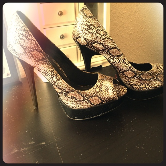 Snake skin heels