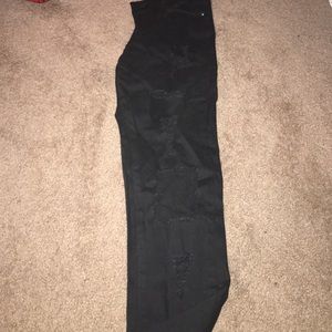 Black distressed jeans