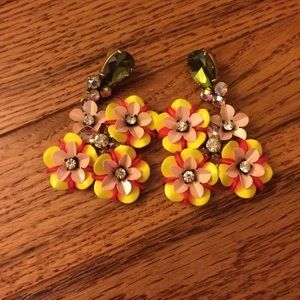 Floral and crystal earrings from J.Crew