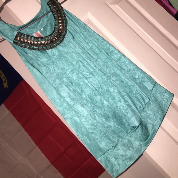 Blue dressy tank top