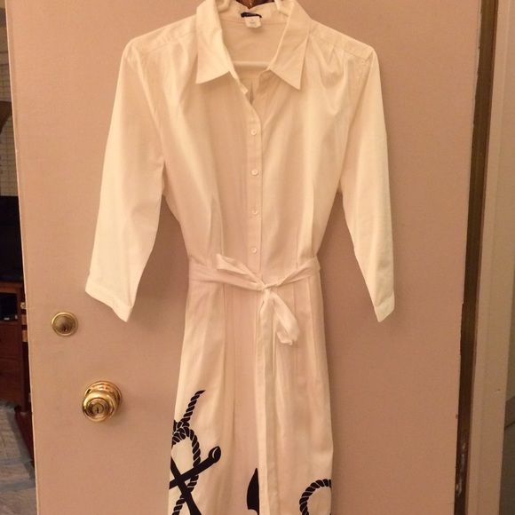 J. Crew Dresses & Skirts - J Crew Nautical Cotton Shirt Dress
