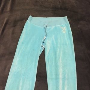 Blue playboy sweatpants