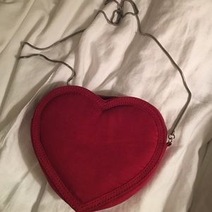 Velvet heart crossbody bag