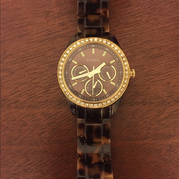 Tortoise shell Fossil watch