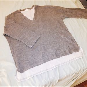 Zara Grey Sweater w/ Distress Design