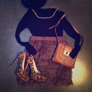 Layered Tulle High Waisted Skirt