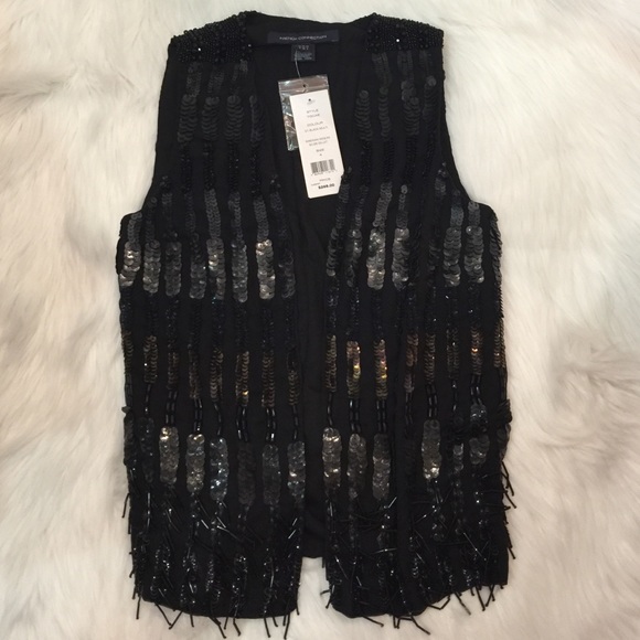 French Connection sequin vest