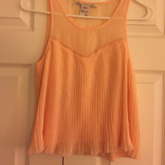 Pink Pleated Crop Top