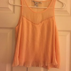 Pink Pleated Crop Top