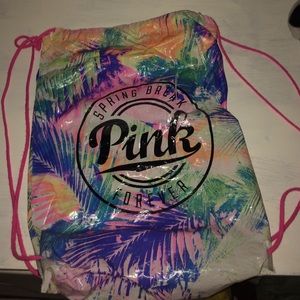 Pink drawstring bag (make offers)