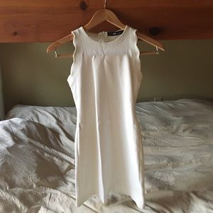 For Love and Lemons white scallop hem/sleeve dress