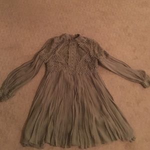 Olive Green Free People Dress (Lou Lou Babydoll)