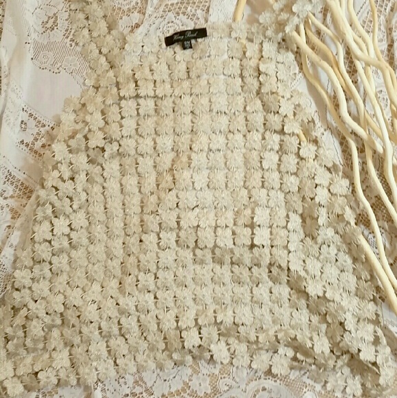 Textured floral top, sheer