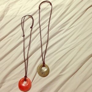 Lot of 2 J. Jill long statement necklaces