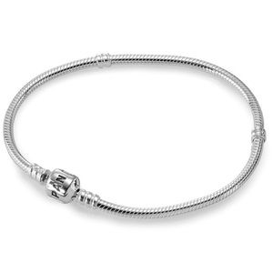 PANDORA Iconic Silver Charm Bracelet Barrel Clasp