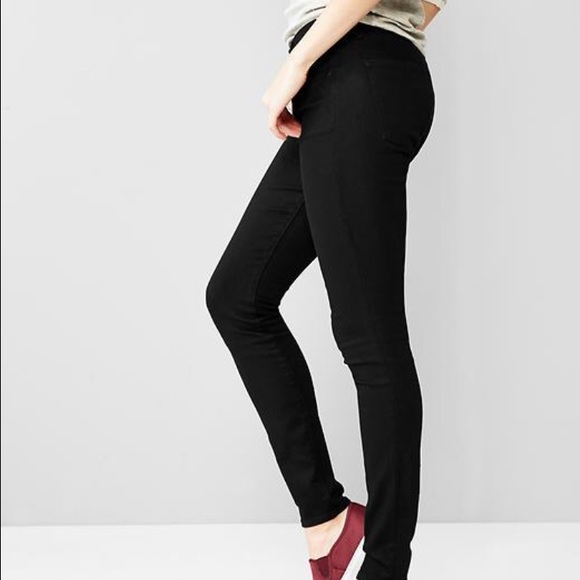 NWT Gap skinny stretch black pants jeans