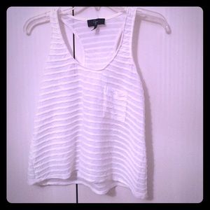 Aqua white summer top