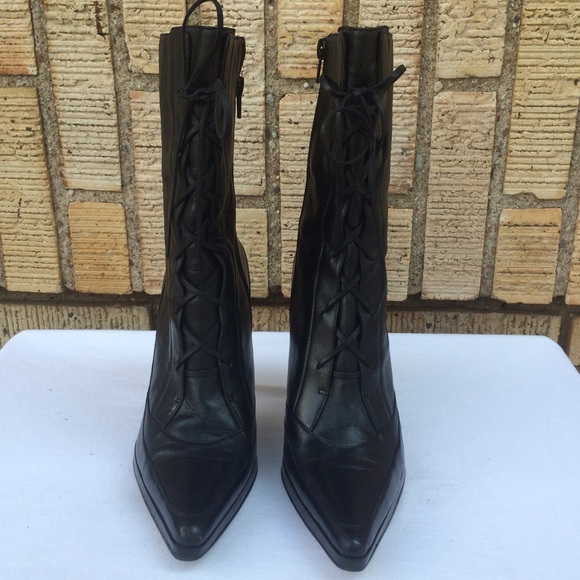 Genuine Leather Lace-up Boots