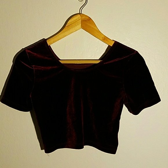 American Apparel Red Velvet Crop Top (NWOT)