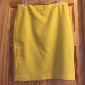 CAbi yellow pencil skirt