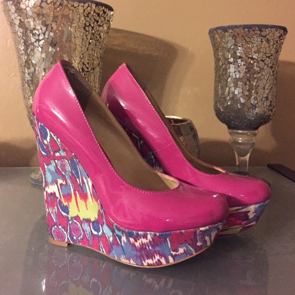 MultiColored Steve Madden platform wedges